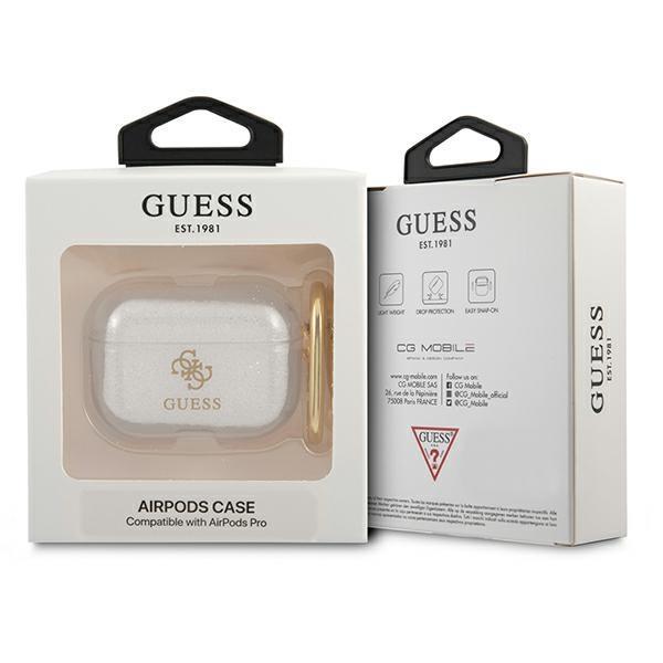 Guess Guess Glitter Collection Skal AirPods Pro - Transparent