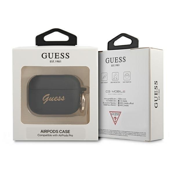 Guess Guess Silicone Vintage Script Skal AirPods Pro - Svart