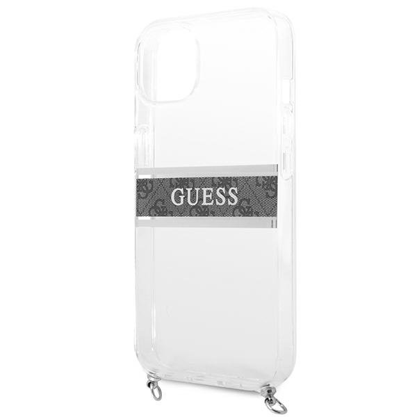 Guess Guess Gray Strap Silver Chain Skal iPhone 13 mini - Transparent