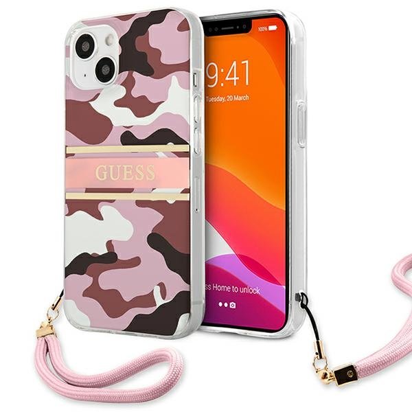 Guess Guess Camo Strap Collection Skal iPhone 13 mini - Rosa