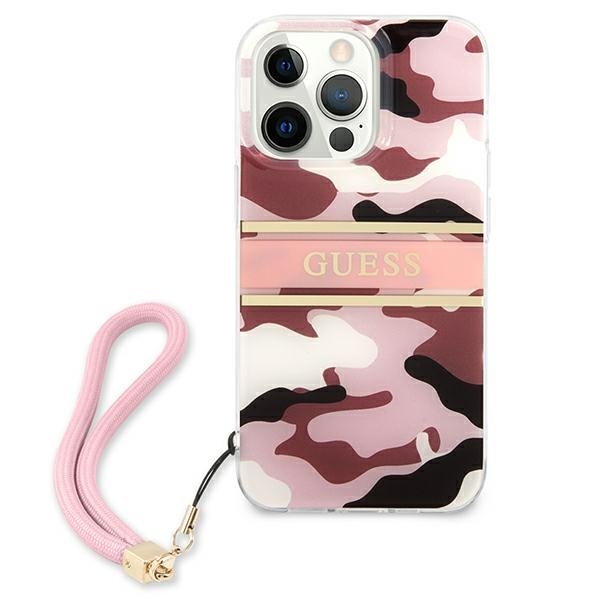Guess Guess Camo Strap Collection Skal iPhone 13 Pro Max - Rosa
