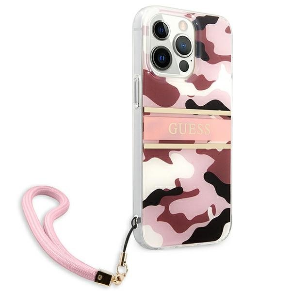 Guess Guess Camo Strap Collection Skal iPhone 13 Pro Max - Rosa