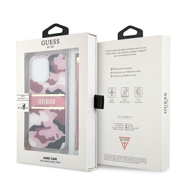 Guess Guess Camo Strap Collection Skal iPhone 13 Pro Max - Rosa