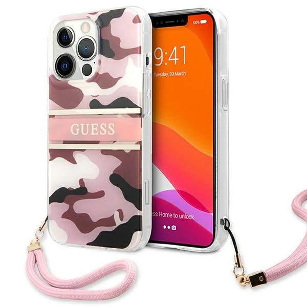 Guess Guess Camo Strap Collection Skal iPhone 13 Pro Max - Rosa