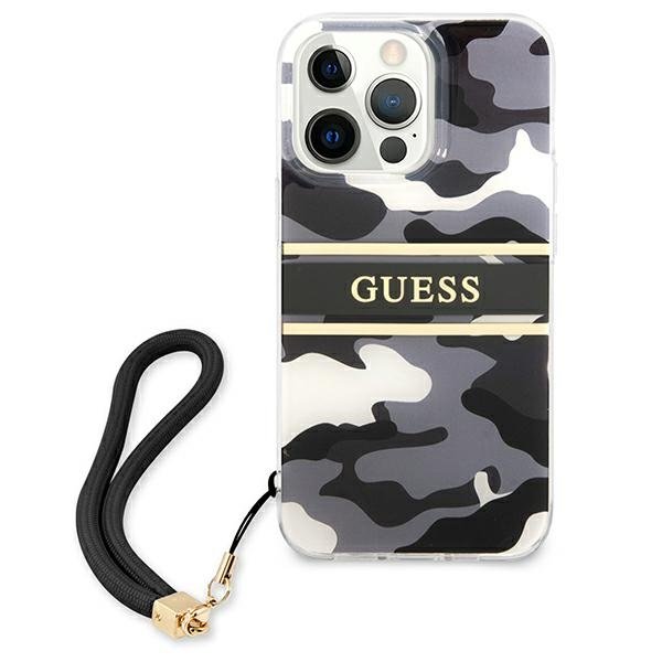 Guess Guess Camo Strap Collection Skal iPhone 13 Pro Max - Svart