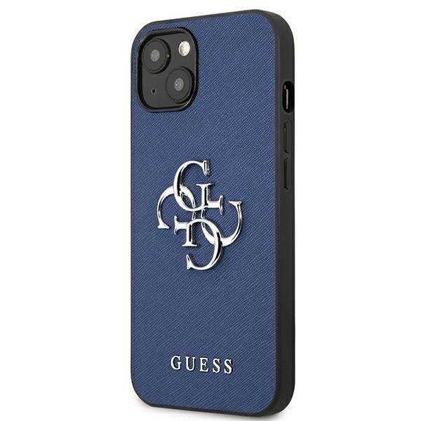 Guess Guess Saffiano Metall Logo Skal iPhone 13 mini - Blå