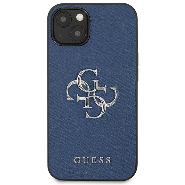 Guess Guess Saffiano Metall Logo Skal iPhone 13 mini - Blå