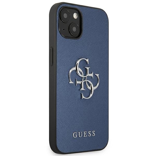 Guess Guess Saffiano Metall Logo Skal iPhone 13 mini - Blå