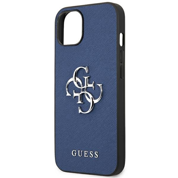 Guess Guess Saffiano Metall Logo Skal iPhone 13 mini - Blå