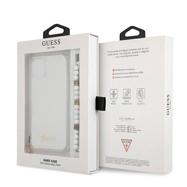 Guess Guess White Pearl Skal iPhone 13 Mini - Transparent