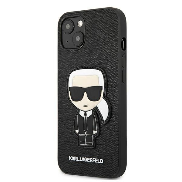 KARL LAGERFELD Karl Lagerfeld Saffiano Ikonik Karl`s Patch Skal iPhone 13 mini - Svart