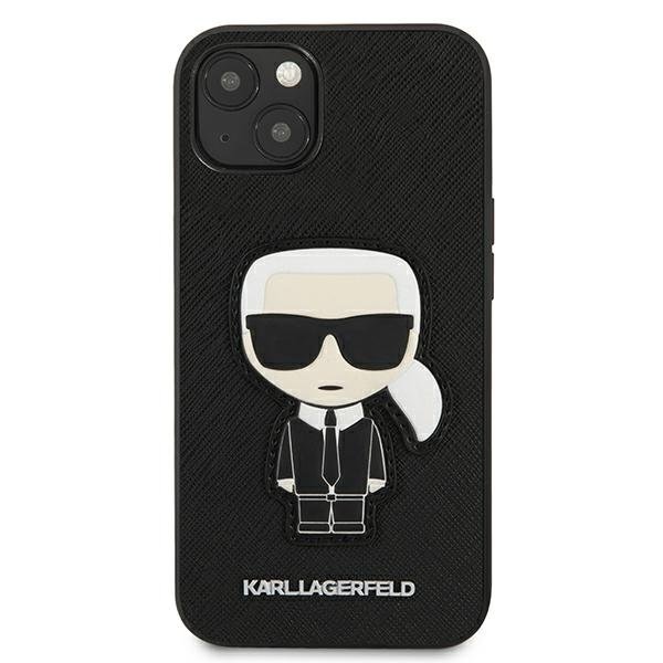 KARL LAGERFELD Karl Lagerfeld Saffiano Ikonik Karl`s Patch Skal iPhone 13 mini - Svart