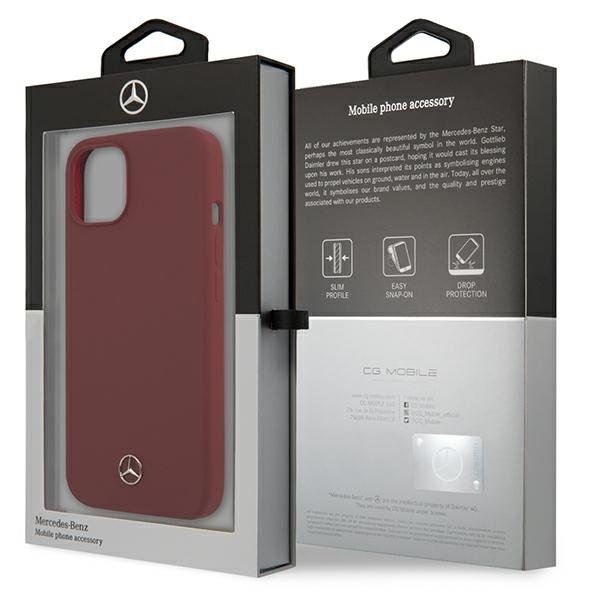 Mercedes Mercedes Silicone Line Skal iPhone 13 Mini - Röd