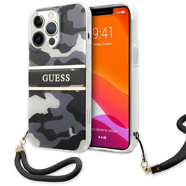 Guess Guess Camo Strap Collection Skal iPhone 13 Pro / 13 - Svart
