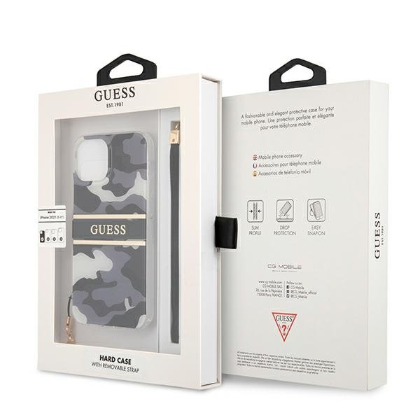 Guess Guess Camo Strap Collection Skal iPhone 13 - Svart