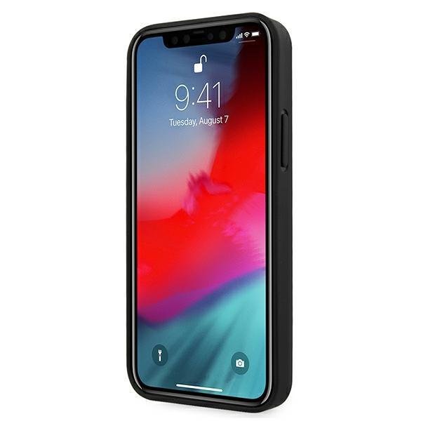 BMW BMW Läder Curve Perforate Skal iPhone 12 mini - Svart