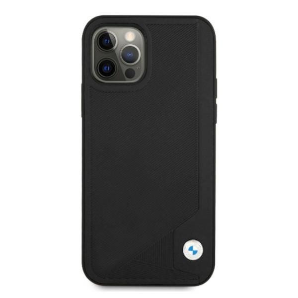 BMW BMW Läder Deboss Skal iPhone 12 / 12 Pro - Svart