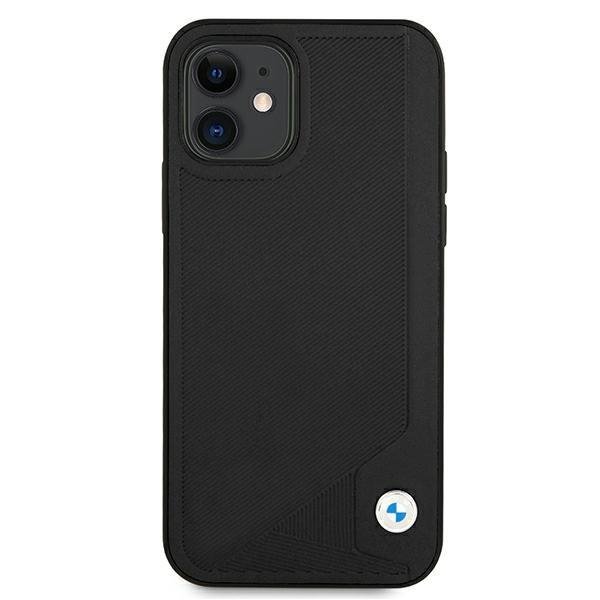 BMW BMW Läder Deboss Skal iPhone 12 mini - Svart