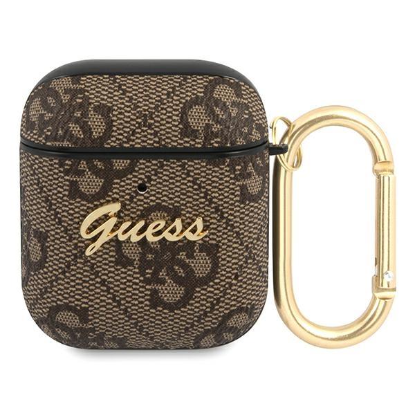 Guess Guess Script Metall Collection Skal AirPods - Brun