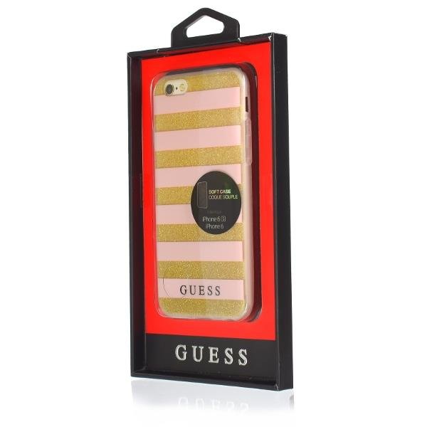 Guess Guess Ethnic Chic Stripes 3D Skal iPhone 6 / 6S - Guld / Rosa