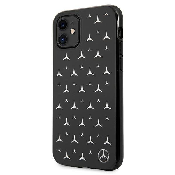 Mercedes Mercedes Silver Stars Pattern Skal iPhone 11 - Svart