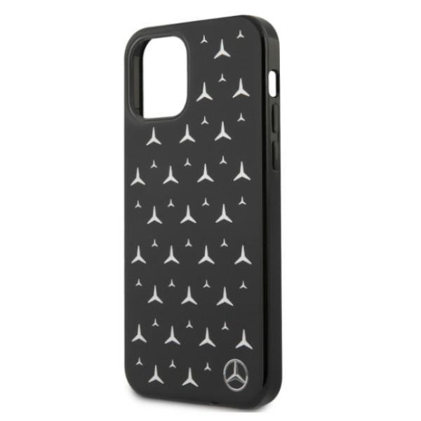 Mercedes Mercedes Silver Stars Pattern Skal iPhone 12 / 12 Pro - Svart