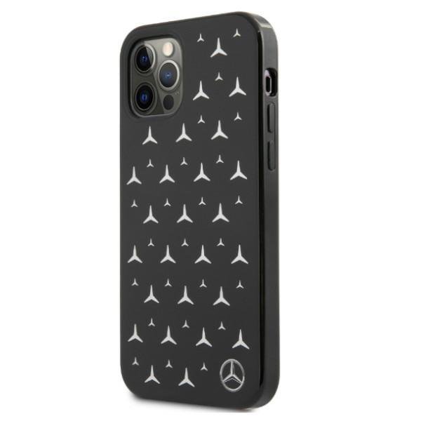Mercedes Mercedes Silver Stars Pattern Skal iPhone 12 Pro Max - Svart