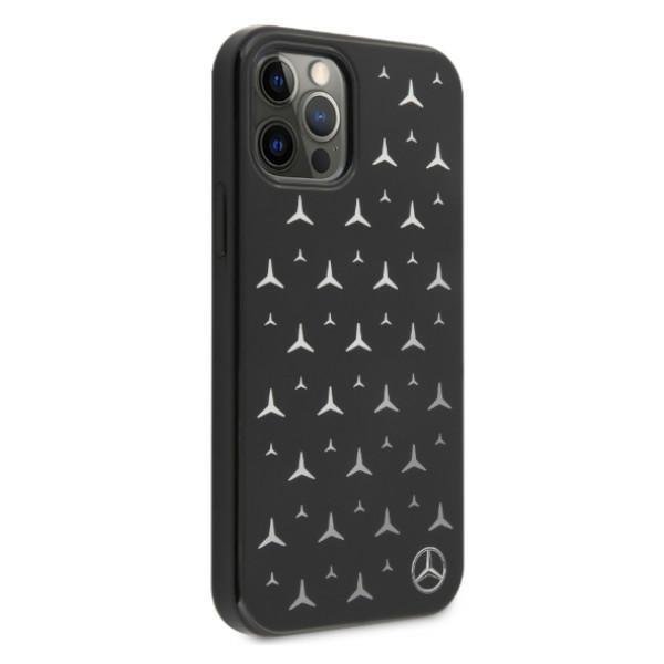 Mercedes Mercedes Silver Stars Pattern Skal iPhone 12 Pro Max - Svart