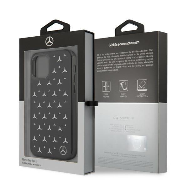 Mercedes Mercedes Silver Stars Pattern Skal iPhone 12 Pro Max - Svart