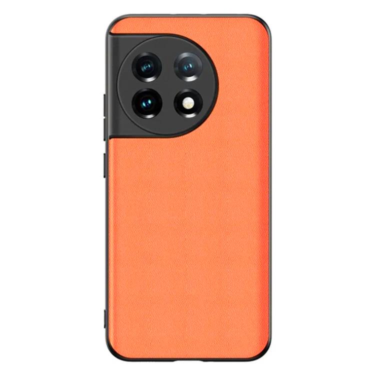 OEM Mobilskal till OnePlus 11 5G Carbon Fiber PU-Läder - Orange