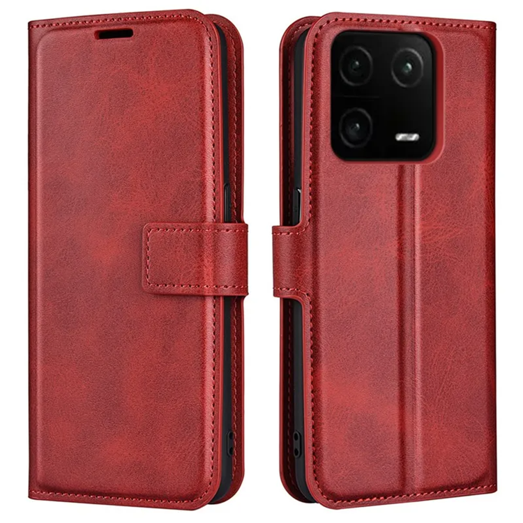 OEM Xiaomi 13 Plånboksfodral Calf Texture Flip - Röd