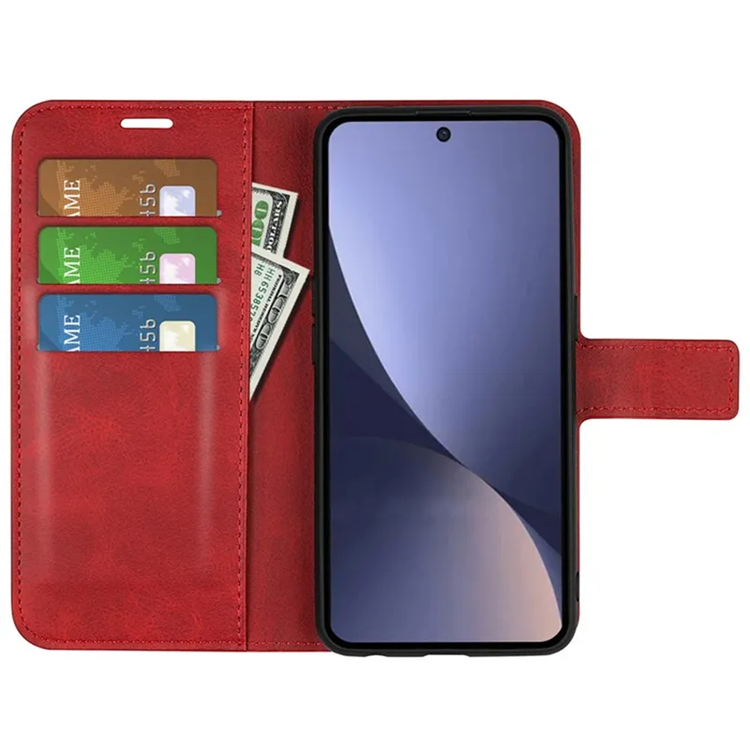 OEM Xiaomi 13 Plånboksfodral Calf Texture Flip - Röd