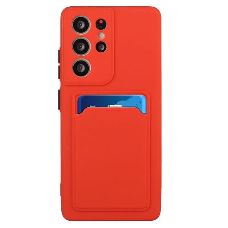 OEM Mobilskal till Galaxy S23 Ultra Korthållare TPU - Röd