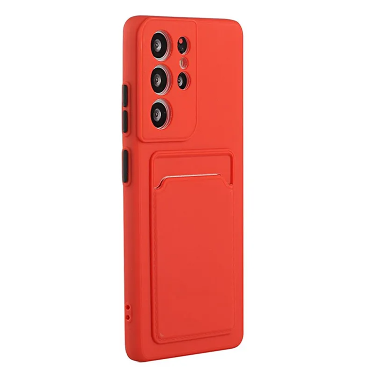 OEM Mobilskal till Galaxy S23 Ultra Korthållare TPU - Röd