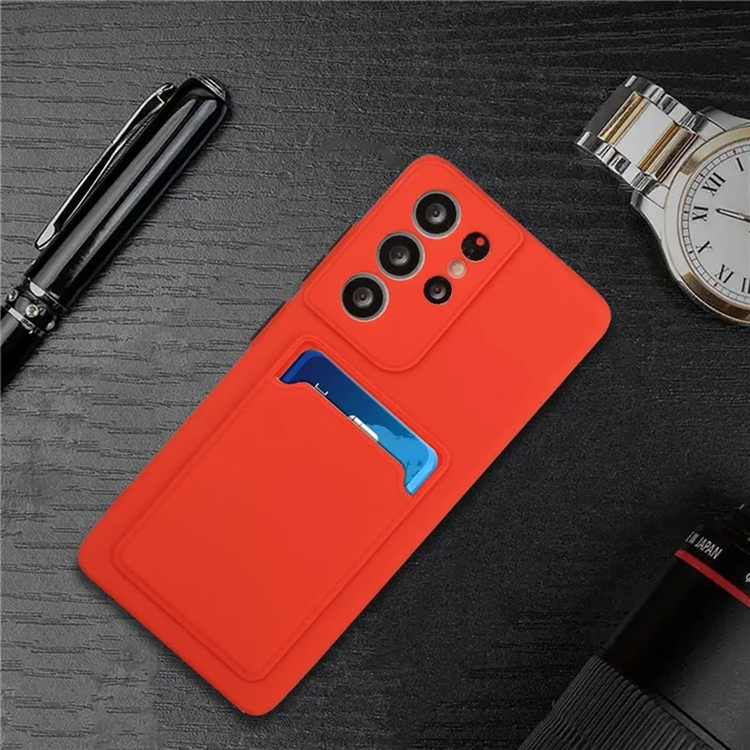 OEM Mobilskal till Galaxy S23 Ultra Korthållare TPU - Röd