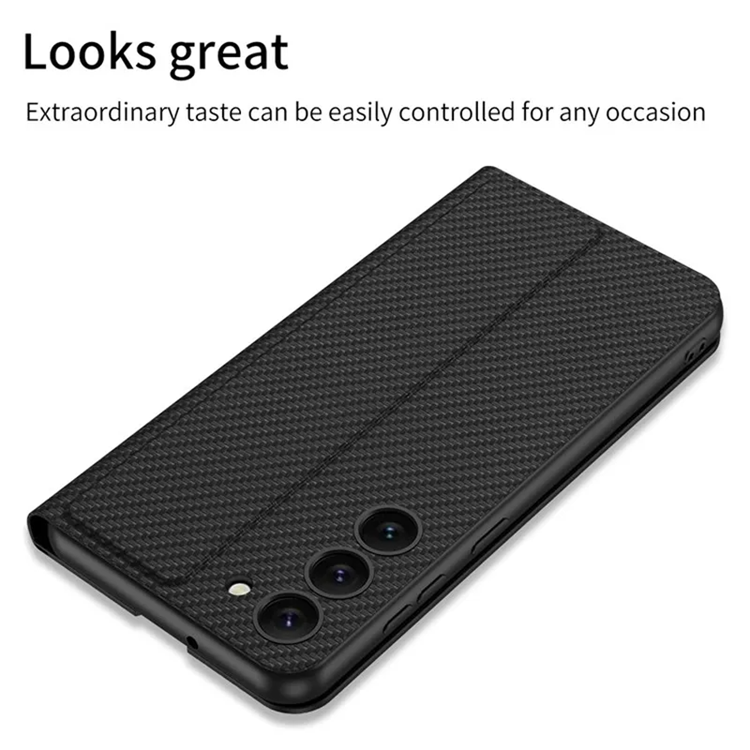 GKK GKK Galaxy S23 Mobilfodral Magnetic PU-Läder - Carbon