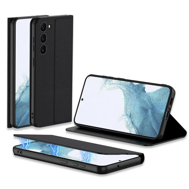 GKK GKK Galaxy S23 Mobilfodral Magnetic PU-Läder - Svart