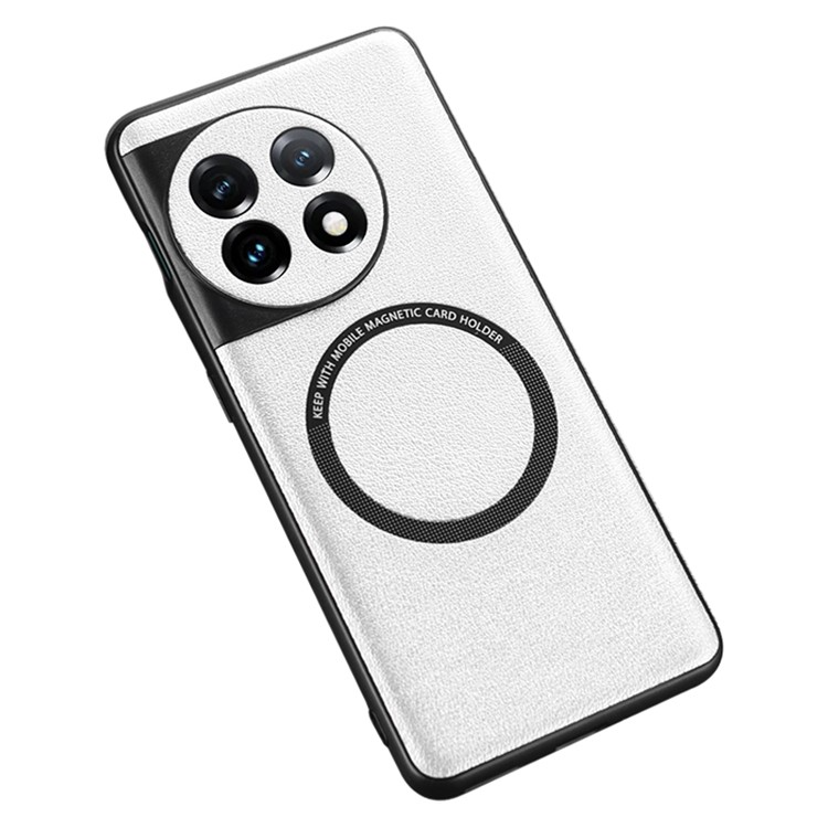OEM Mobilskal till OnePlus 11 5G Magsafe PU-Läder - Vit