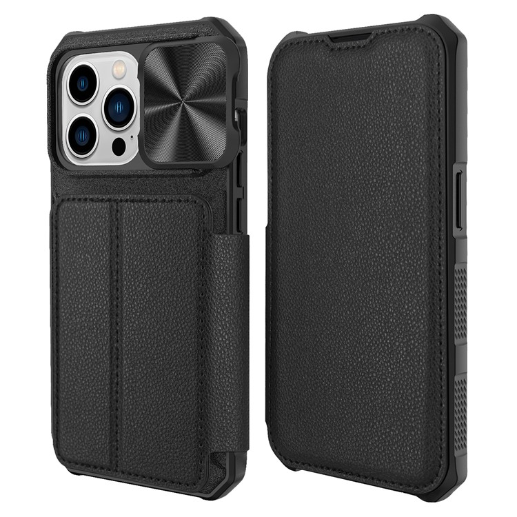 OEM iPhone 14 Plus Plånboksfodral PU Läder Shockproof - Svart