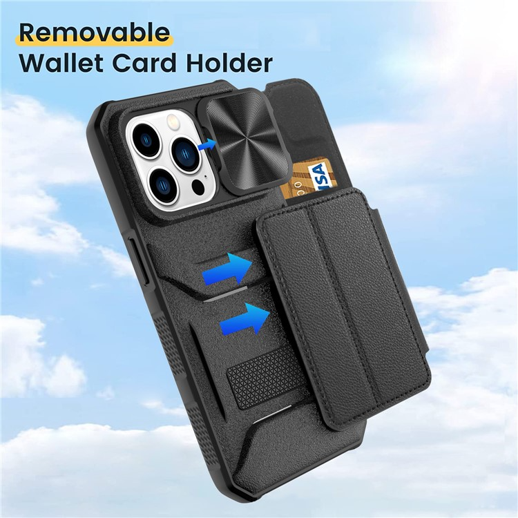 OEM iPhone 14 Plus Plånboksfodral PU Läder Shockproof - Svart