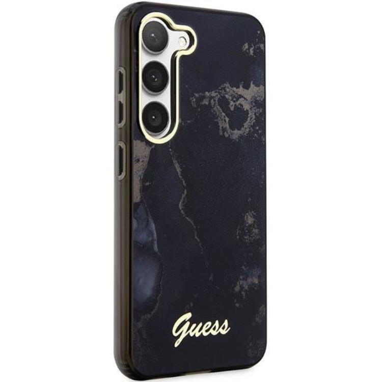Guess Guess Mobilskal till Galaxy S23 Golden Marble Collection - Svart