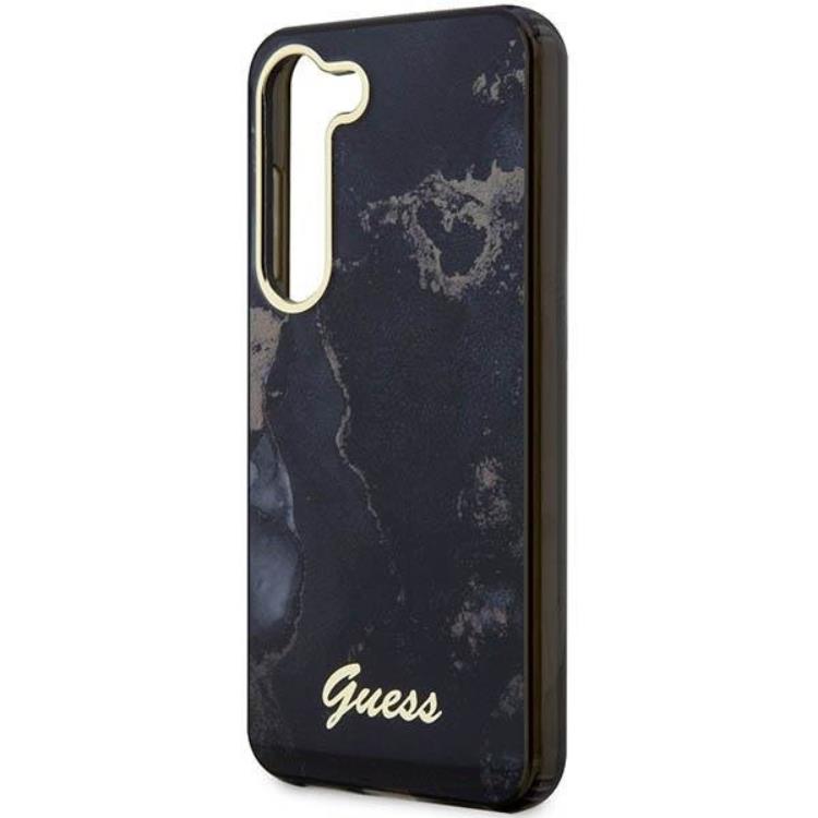 Guess Guess Mobilskal till Galaxy S23 Golden Marble Collection - Svart