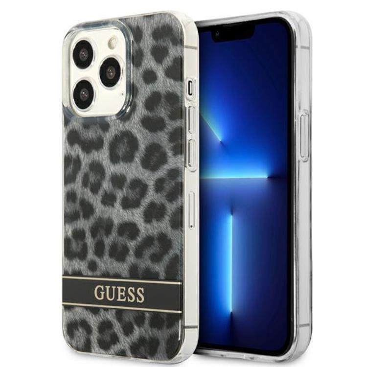 Guess Guess Mobilskal till iPhone 13 Pro Leopard - Grå