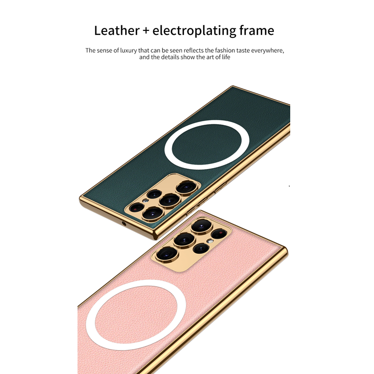 GKK GKK Mobilskal till Galaxy S23 Ultra Magsafe Electroplating - Rosa