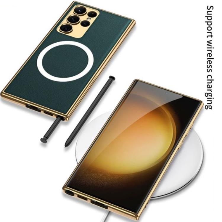 GKK GKK Mobilskal till Galaxy S23 Ultra Magsafe Electroplating - Rosa