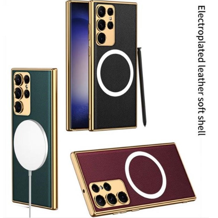 GKK GKK Mobilskal till Galaxy S23 Ultra Magsafe Electroplating - Rosa