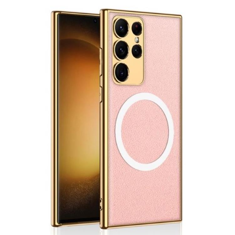 GKK GKK Mobilskal till Galaxy S23 Ultra Magsafe Electroplating - Rosa