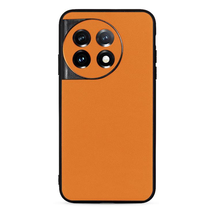 OEM Mobilskal till OnePlus 11 Äkta Läder Coated TPU - Orange