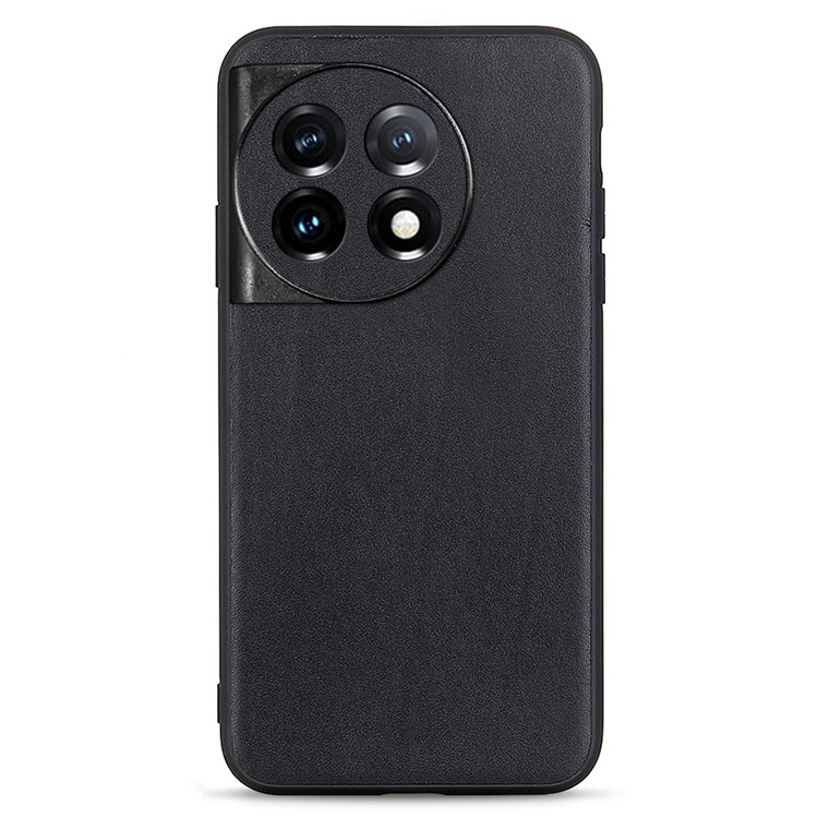 OEM Mobilskal till OnePlus 11 Äkta Läder Coated TPU - Svart