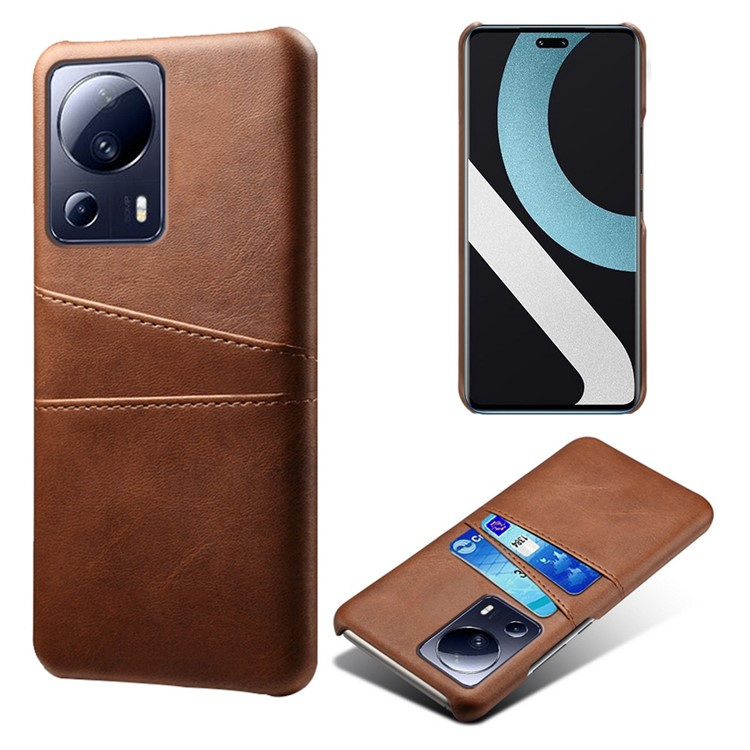 OEM Mobilskal till Xiaomi 13 Lite Korthållare PU-Läder - Brun